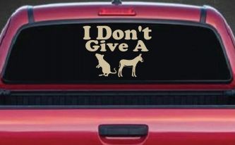 I Don't Give A Rats Ass Vinyl Car or Truck Window Decal Sticker (Desert Sand)