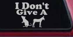 I Don't Give A Rats Ass Vinyl Car or Truck Window Decal Sticker (Light Gray)