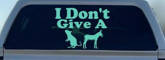 I Don't Give A Rats Ass Vinyl Car or Truck Window Decal Sticker (Mint)