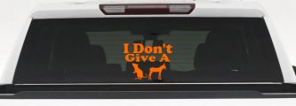 I Don't Give A Rats Ass Vinyl Car or Truck Window Decal Sticker (Orange)