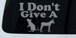 I Don't Give A Rats Ass Vinyl Car or Truck Window Decal Sticker (Telegrey)
