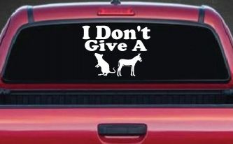 I Don't Give A Rats Ass Vinyl Car or Truck Window Decal Sticker