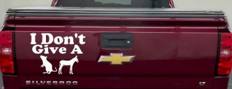 I Don't Give A Rats Ass Vinyl Car or Truck Window Decal Sticker (White)