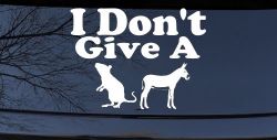 I Don't Give A Rats Ass Vinyl Car or Truck Window Decal Sticker