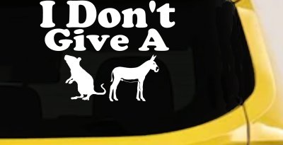 I Don't Give A Rats Ass Vinyl Car or Truck Window Decal Sticker