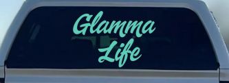 Glamma Life Vinyl Car or Truck Window Decal Sticker (Mint)