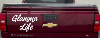 Glamma Life Vinyl Car or Truck Window Decal Sticker (White)