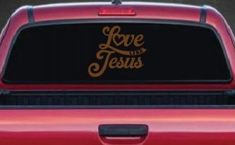 Love like Jesus Vinyl Car or Truck Window Decal Sticker (Copper)