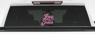 Love like Jesus Vinyl Car or Truck Window Decal Sticker (Pink)