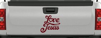 Love like Jesus Vinyl Car or Truck Window Decal Sticker (Purple Red)