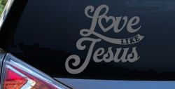 Love like Jesus Vinyl Car or Truck Window Decal Sticker (Silver)