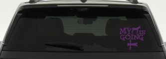 My Ass is Going Fishing Funny Vinyl Car or Truck Window Decal Sticker (Violet)