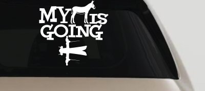My Ass is Going Fishing Funny Vinyl Car or Truck Window Decal Sticker