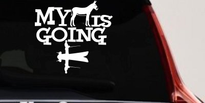 My Ass is Going Fishing Funny Vinyl Car or Truck Window Decal Sticker
