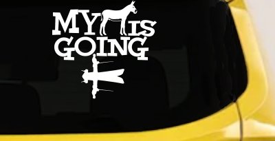 My Ass is Going Fishing Funny Vinyl Car or Truck Window Decal Sticker