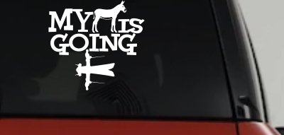 My Ass is Going Fishing Funny Vinyl Car or Truck Window Decal Sticker