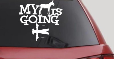 My Ass is Going Fishing Funny Vinyl Car or Truck Window Decal Sticker