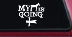 My Ass is Going Fishing Funny Vinyl Car or Truck Window Decal Sticker