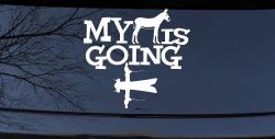 My Ass is Going Fishing Funny Vinyl Car or Truck Window Decal Sticker