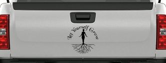 Let Yourself Grow Car or Truck Window Vinyl Decal Sticker (Black)
