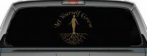 Let Yourself Grow Car or Truck Window Decal Sticker (Gold)