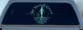 Let Yourself Grow Car or Truck Window Decal Sticker (Mint)