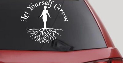 Let Yourself Grow Car or Truck Window Vinyl Decal Sticker