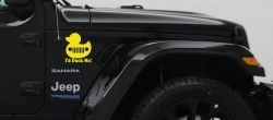 I'd Duck Me Car or Truck Window Vinyl Decal Sticker (Yellow)