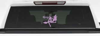 Hexy Sexy Witch Car or Truck Window Vinyl Decal Sticker (Lilac)