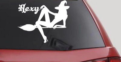 Hexy Sexy Witch Car or Truck Window Vinyl Decal Sticker