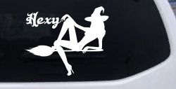 Hexy Sexy Witch Car or Truck Window Decal Sticker