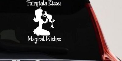Fairytale Kisses Magical Wishes Car or Truck Window Vinyl Decal Sticker