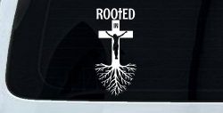 Rooted in Christ Car or Truck Window Decal Sticker