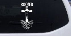 Rooted in Christ Car or Truck Window Decal Sticker