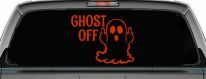 Ghost Off Funny Halloween Car or Truck Window Vinyl Decal Sticker (Orange Red)