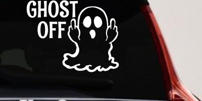 Ghost Off Funny Halloween Car or Truck Window Vinyl Decal Sticker