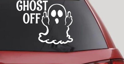 Ghost Off Funny Halloween Car or Truck Window Vinyl Decal Sticker