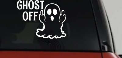 Ghost Off Funny Halloween Car or Truck Window Vinyl Decal Sticker