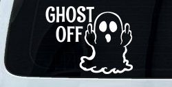 Ghost Off Funny Halloween Car or Truck Window Decal Sticker