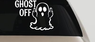 Ghost Off Funny Halloween Car or Truck Window Vinyl Decal Sticker