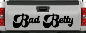 Bad Betty Car or Truck Window Decal Sticker (Black)