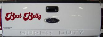 Bad Betty Car or Truck Window Decal Sticker (Burgundy)