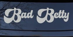 Bad Betty Car or Truck Window Vinyl Decal Sticker (Light Gray)