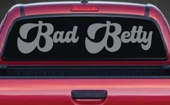 Bad Betty Car or Truck Window Vinyl Decal Sticker (Telegrey)