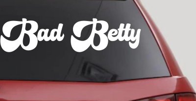 Bad Betty Car or Truck Window Vinyl Decal Sticker