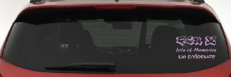 Gen X Lots of Memories No Evidence Car or Truck Window Vinyl Decal Sticker (Lilac)