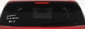 Lots of Memories No Evidence Gen X Car or Truck Window Decal Sticker (White)
