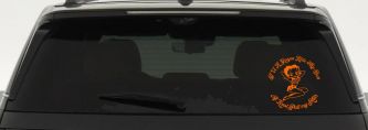 Betty Boop If U R Gonna Ride My Butt At Least Pull My Hair  Car or Truck Window Decal Sticker (Orange)