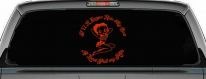 Betty Boop If U R Gonna Ride My Butt At Least Pull My Hair  Car or Truck Window Decal Sticker (Orange Red)
