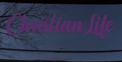 Christian Life Car or Truck Window Vinyl Decal Sticker (Violet)